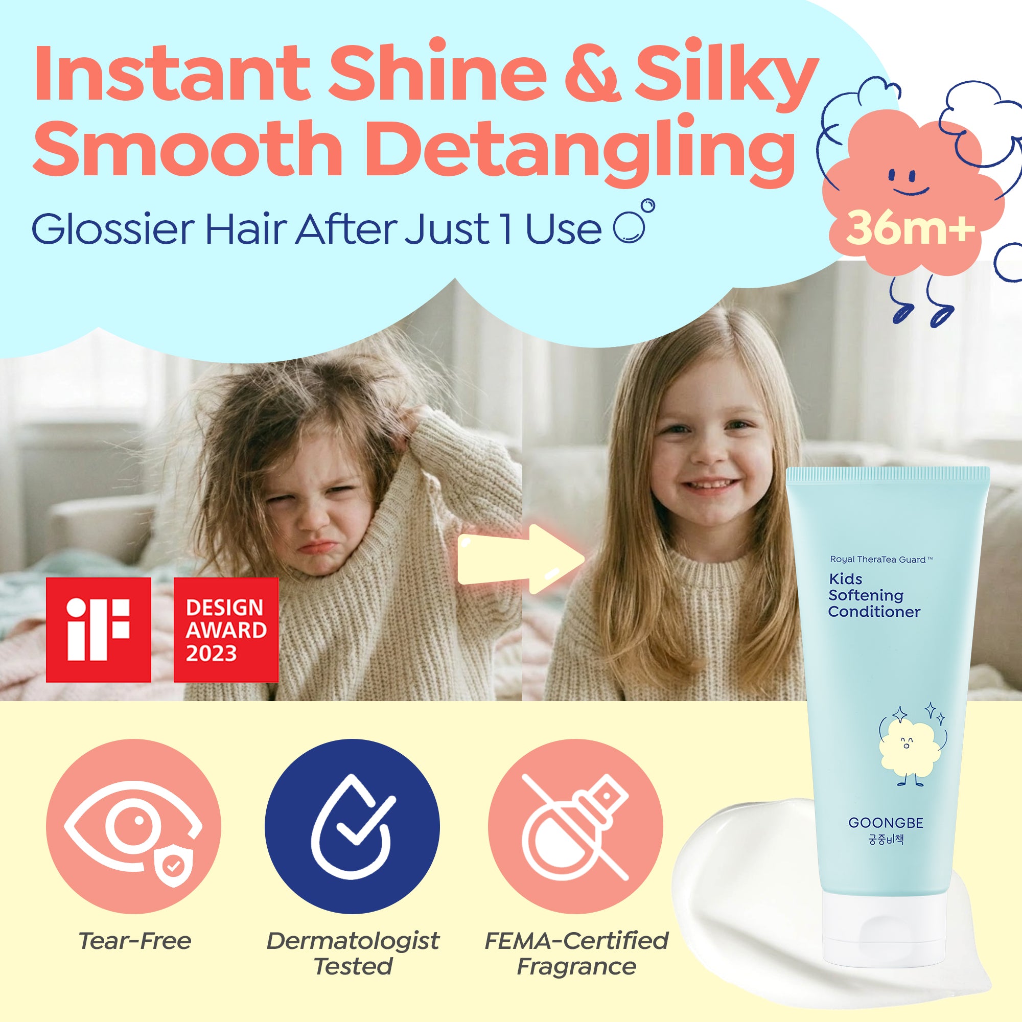 Kids' Softening Hair Conditioner, 6.76oz.