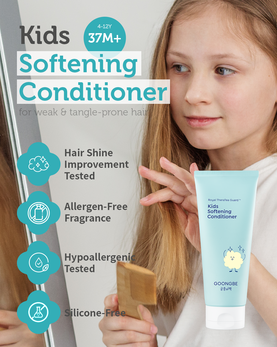 Kids' Korean Silicone-Free Low pH Fresh Shampoo & Conditioner 10.1 fl.oz & 6.76 oz