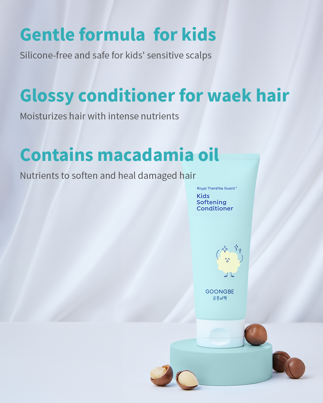 Kids' Korean Silicone-Free Low pH Fresh Shampoo & Conditioner 10.1 fl.oz & 6.76 oz