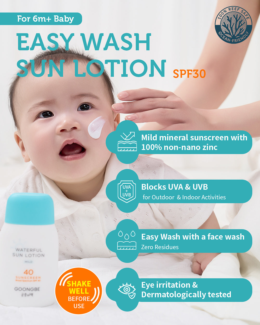 Baby Easy Wash Sun Lotion SPF 30, 2.11 fl.oz.