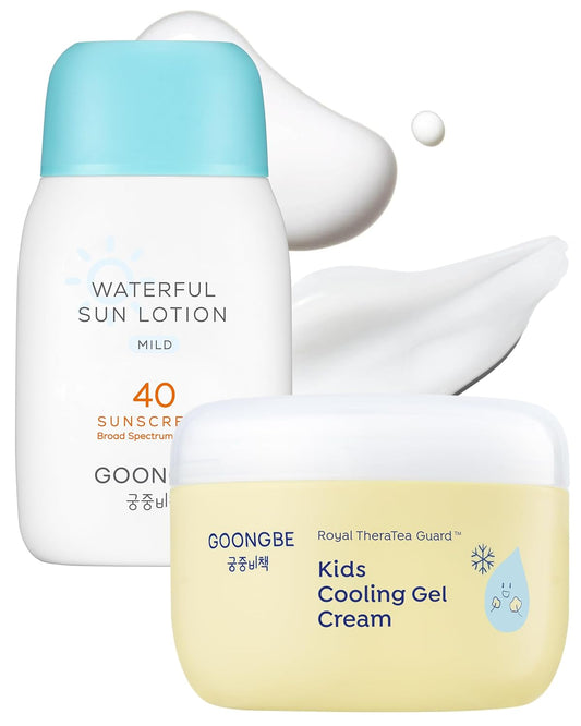 Kids Sun Lotion SPF 40 & Cooling Gel Cream, 2.82oz & 3.38oz