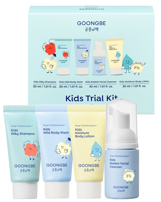Kids Trial Travel Kit - Shampoo, Body Wash, Face Cleanser, Body Lotion 1.01 fl.oz. each