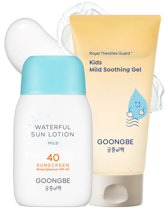 Baby Kids Waterful Sun Lotion SPF 40 & Mild Soothing Gel 2.82oz & 5.07oz